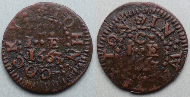 Watlington, John Cocky 1663 farthing